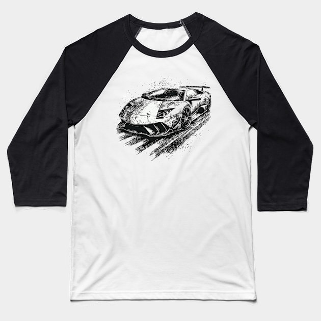 Lamborghini Murcielago Baseball T-Shirt by Vehicles-Art